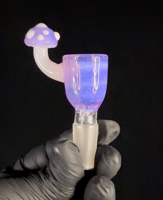 Pink slyme bowl piece with mushroom handle