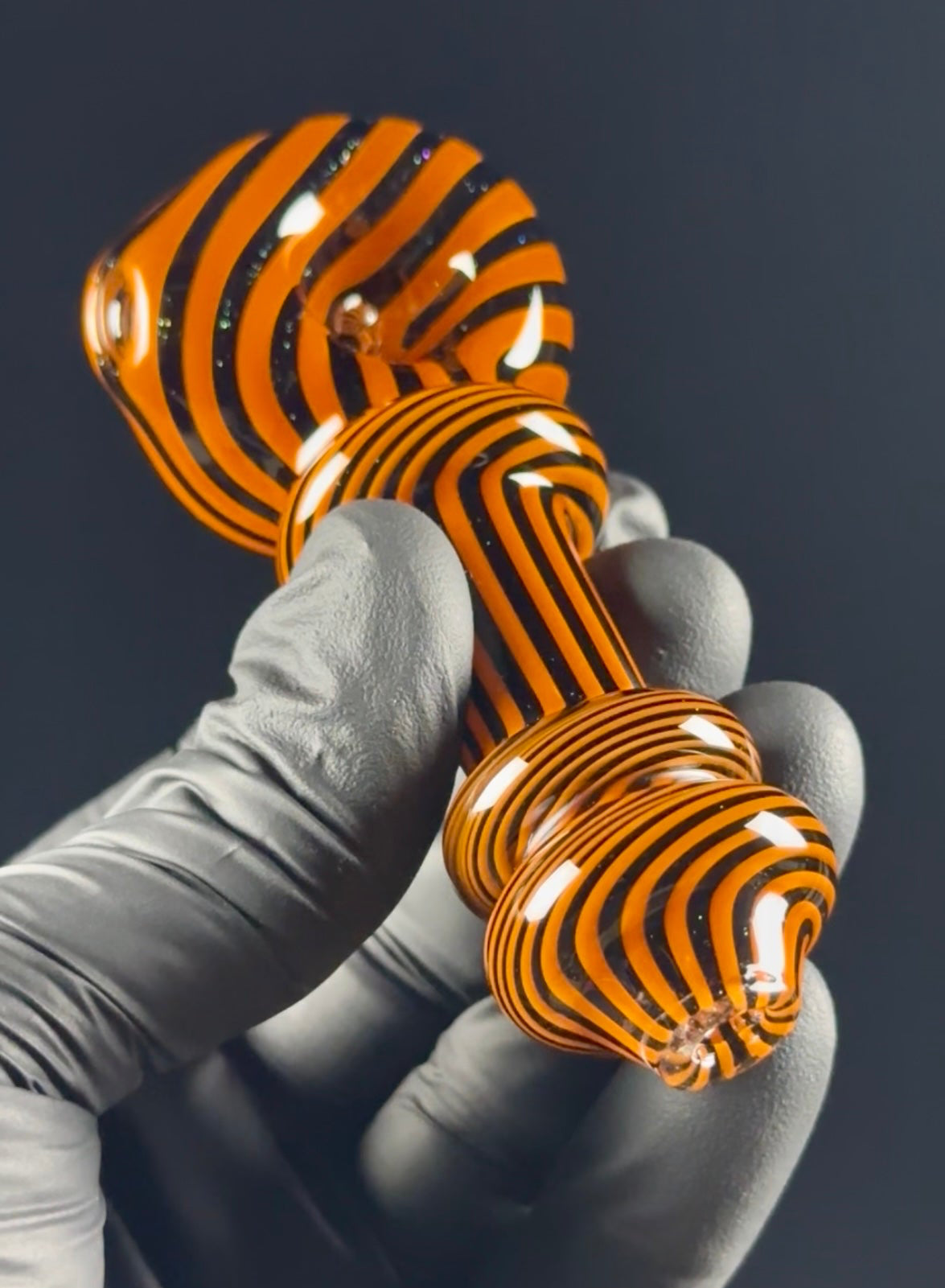 Orange and Galaxy Spoon pipe