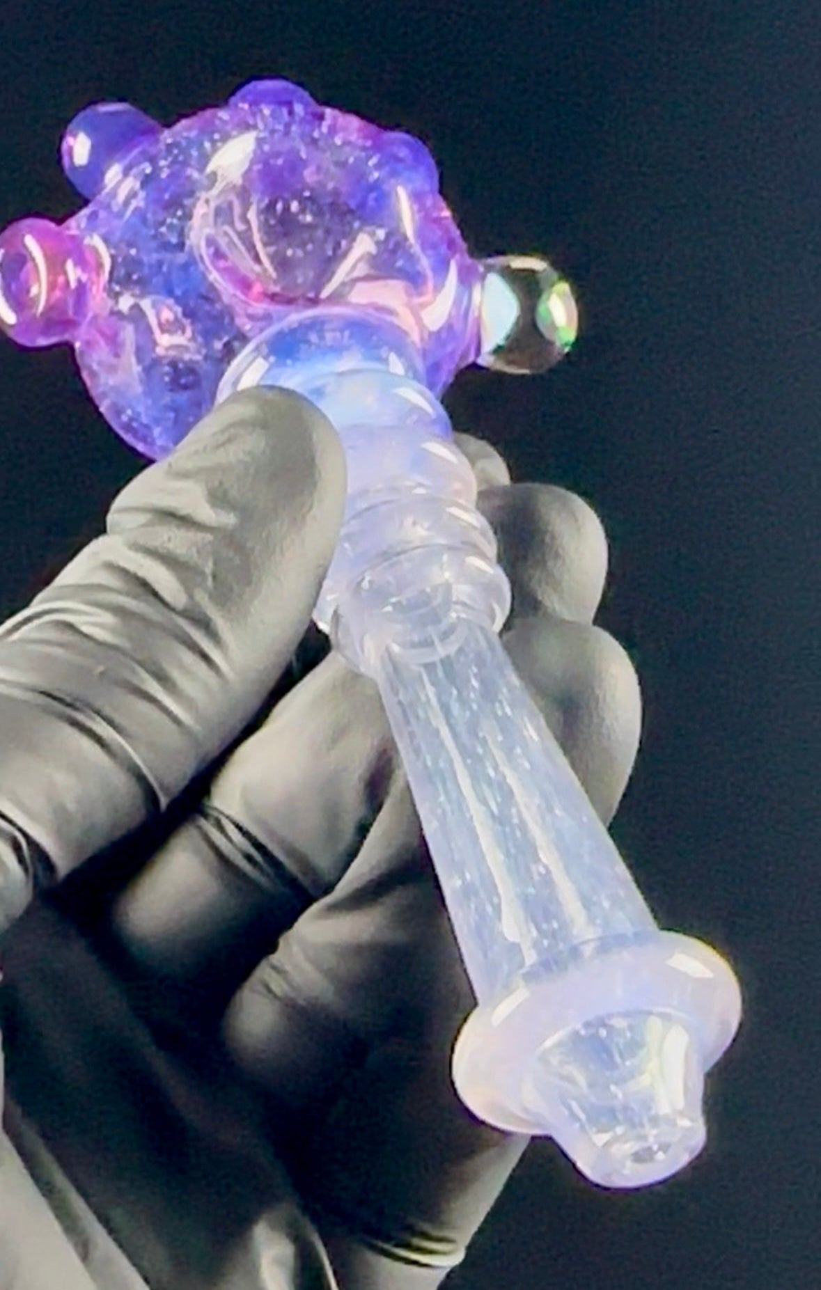 Neo opal and gold purple Spoon pipe