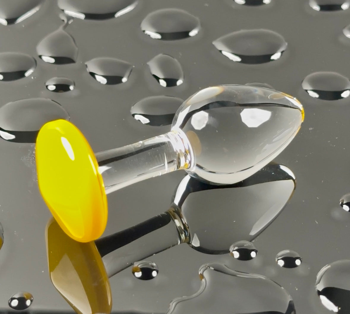 Yellow base and clear head plug