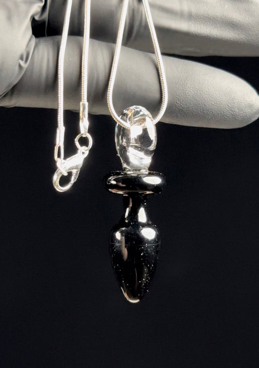 Galaxy black plug pendant