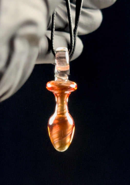 Rose gold sparkle plug pendant