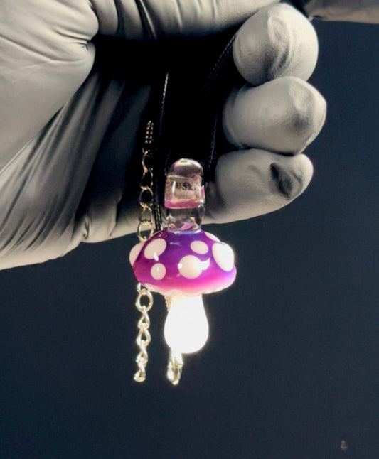 royal purple mushroom pendant