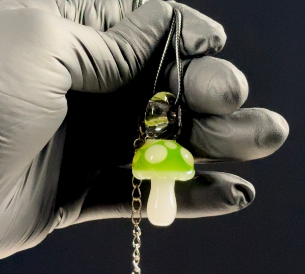 slyme green mushroom pendant