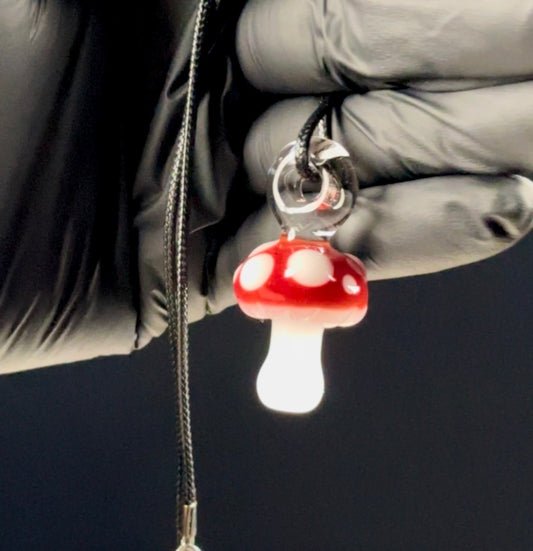 red mushroom pendant