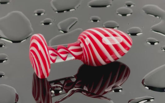 Red and white spiral plug